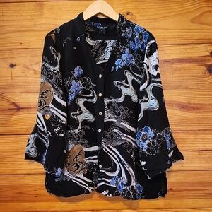 Citron Santa Monica 100% Silk Top 2x